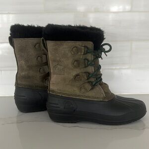 Sorel Black and Brown Winter Boots